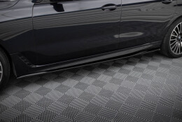 Seitenschweller Ansatz Cup Leisten passend für BMW 6er GT G32 M-Paket schwarz Hochglanz