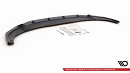 Cup Spoilerlippe Front Ansatz V.2 für Audi Q3 Sportback S-Line schwarz Hochglanz