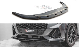Cup Spoilerlippe Front Ansatz V.2 passend für Audi Q3 Sportback S-Line schwarz Hochglanz