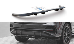 Mittlerer Cup Diffusor Heck Ansatz DTM Look passend für Audi Q3 Sportback S-Line schwarz Hochglanz