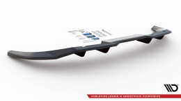 Mittlerer Cup Diffusor Heck Ansatz DTM Look passend für Audi Q3 Sportback S-Line schwarz Hochglanz