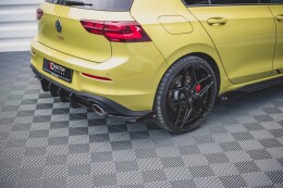 Heck Stoßstangen Flaps / Wings für VW Golf 8 GTI Clubsport schwarz Hochglanz