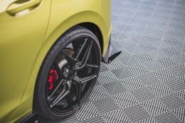 Heck Stoßstangen Flaps / Wings für VW Golf 8 GTI Clubsport schwarz Hochglanz