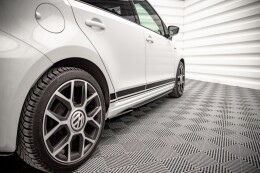 Seitenschweller Ansatz Cup Leisten für VW Up GTI schwarz Hochglanz