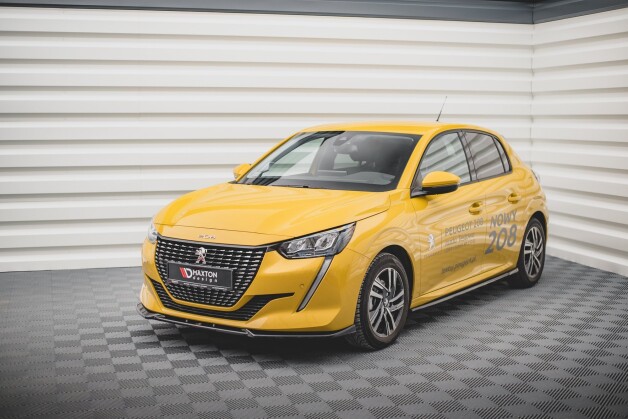 Cup Spoilerlippe Front Ansatz V.2 passend für Peugeot 208 Mk2 schwarz Hochglanz