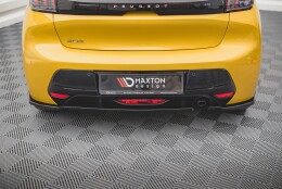 Heck Ansatz Flaps Diffusor passend für Peugeot 208 Mk2 schwarz Hochglanz