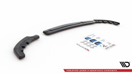 Heck Ansatz Flaps Diffusor passend für Peugeot 208 Mk2 schwarz Hochglanz