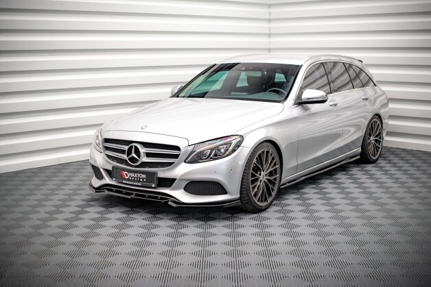 Cup Spoilerlippe Front Ansatz passend für Mercedes-Benz C W205 schwarz Hochglanz