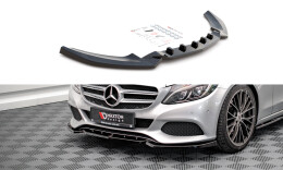 Cup Spoilerlippe Front Ansatz passend für Mercedes-Benz C W205 schwarz Hochglanz