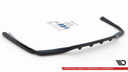 Mittlerer Cup Diffusor Heck Ansatz DTM Look passend für Mercedes-Benz C W205 schwarz Hochglanz