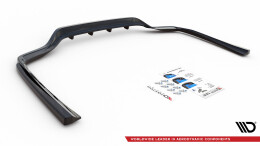 Mittlerer Cup Diffusor Heck Ansatz DTM Look passend für Mercedes-Benz C W205 schwarz Hochglanz