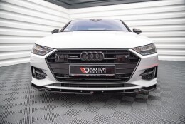 Street+ Spoilerlippe Front Ansatz V.2 passend für Audi A7 C8 schwarz Hochglanz