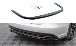 Mittlerer Cup Diffusor Heck Ansatz passend für Audi A7 C8 schwarz Hochglanz