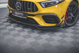 Street+ Spoilerlippe Front Ansatz V.3 + Flaps passend für Mercedes-AMG A 45 S Aero Pack W177