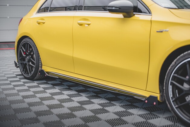 Seitenschweller Ansatz Cup Leisten V.2 passend für + Flaps passend für Mercedes-AMG A45 S