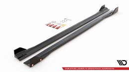 Seitenschweller Ansatz Cup Leisten V.2 passend für + Flaps passend für Mercedes-AMG A45 S