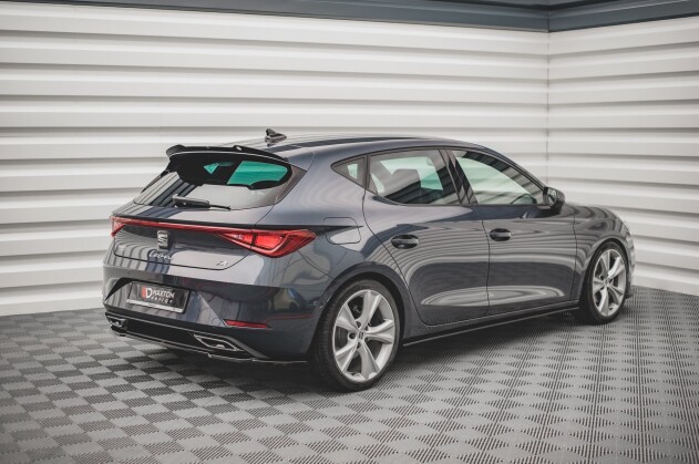 Heck Spoiler Aufsatz Abrisskante passend für Seat Leon FR Mk4 / Cupra Leon Hatchback schwarz Hochglanz