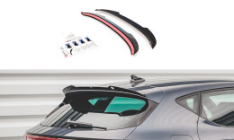 Heck Spoiler Aufsatz Abrisskante passend für Seat Leon FR Mk4 / Cupra Leon Hatchback schwarz Hochglanz