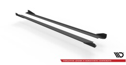 Street Pro Seitenschweller Ansatz Cup Leisten für Seat Leon FR Mk4 ROT+ HOCHGLANZ FLAPS