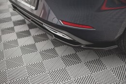 Mittlerer Cup Diffusor Heck Ansatz passend für Seat Leon FR Hatchback Mk4 schwarz Hochglanz