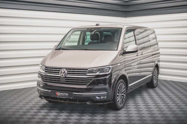 Cup Spoilerlippe Front Ansatz V.2 für VW T6 FL schwarz Hochglanz