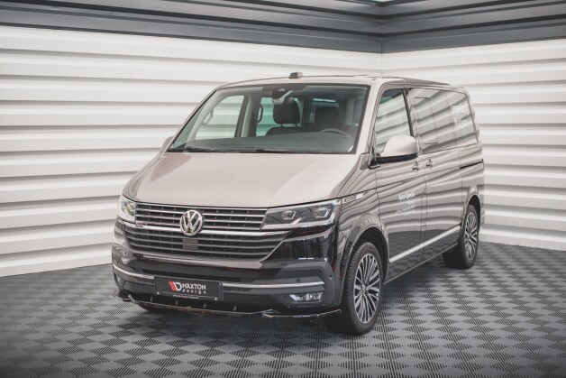 Cup Spoilerlippe Front Ansatz V.2 passend für VW T6 Facelift schwarz Hochglanz