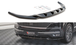 Cup Spoilerlippe Front Ansatz V.2 passend für VW T6 Facelift schwarz Hochglanz