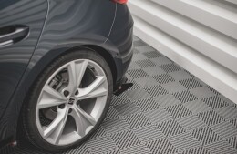 Street Pro Heck Ansatz Diffusor +Flaps für Seat Leon FR Hatchback Mk4 SCHWARZ+ HOCHGLANZ FLAPS