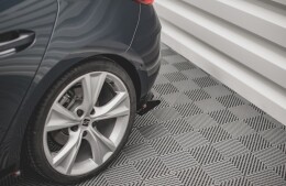 Street Pro Heck Ansatz Diffusor +Flaps für Seat Leon FR Hatchback Mk4 schwarz Hochglanz SCHWARZ+ HOCHGLANZ FLAPS