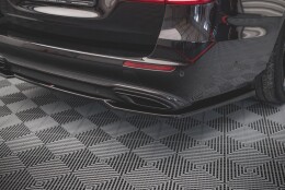 Mittlerer Cup Diffusor Heck Ansatz passend für Mercedes-Benz E W213 schwarz Hochglanz