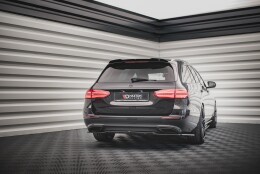 Mittlerer Cup Diffusor Heck Ansatz passend für Mercedes-Benz E W213 schwarz Hochglanz