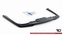 Mittlerer Cup Diffusor Heck Ansatz passend für Mercedes-Benz E W213 schwarz Hochglanz