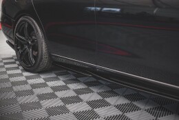 Seitenschweller Ansatz Cup Leisten passend für Mercedes-Benz E W213 schwarz Hochglanz