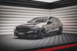 Seitenschweller Ansatz Cup Leisten passend für Mercedes-Benz E W213 schwarz Hochglanz