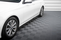 Seitenschweller Ansatz Cup Leisten passend für Mercedes-Benz E W213 schwarz Hochglanz