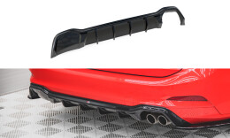 Heck Ansatz Diffusor passend für Ford Focus ST-Line Kombi Mk4 schwarz Hochglanz