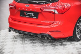 Heck Ansatz Diffusor passend für Ford Focus ST-Line Kombi Mk4 schwarz Hochglanz