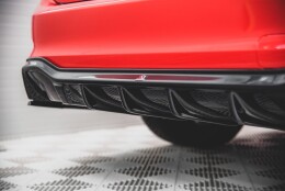 Heck Ansatz Diffusor passend für Ford Focus ST-Line Kombi Mk4 schwarz Hochglanz