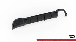 Heck Ansatz Diffusor passend für Ford Focus ST-Line Kombi Mk4 schwarz Hochglanz