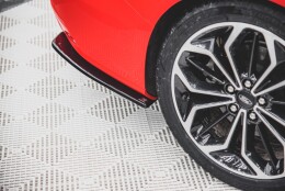 Heck Ansatz Flaps Diffusor V.1 passend für Ford Focus ST-Line Kombi Mk4 schwarz Hochglanz