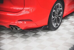 Heck Ansatz Flaps Diffusor V.2 passend für Ford Focus ST-Line Kombi Mk4 schwarz Hochglanz