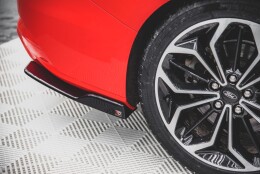 Heck Ansatz Flaps Diffusor V.2 passend für Ford Focus ST-Line Kombi Mk4 schwarz Hochglanz