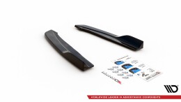 Heck Ansatz Flaps Diffusor V.2 passend für Ford Focus ST-Line Kombi Mk4 schwarz Hochglanz