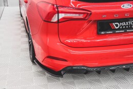 Heck Ansatz Flaps Diffusor V.3 passend für (passend für heckansatz v.1) Ford Focus ST-Line Kombi Mk4 schwarz Hochglanz