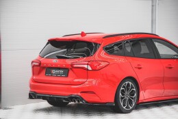 Street+ Heck Ansatz Flaps V.4 passend für Ford Focus ST-Line Kombi Mk4 schwarz Hochglanz