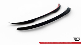 Heck Spoiler Aufsatz Abrisskante passend für Ford Focus Vignale Kombi Mk4 schwarz Hochglanz