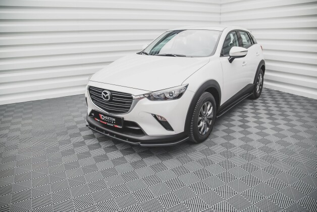 Cup Spoilerlippe Front Ansatz V.2 passend für Mazda CX-3 schwarz Hochglanz