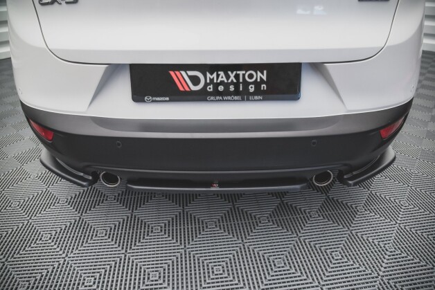 Mittlerer Cup Diffusor Heck Ansatz passend für Mazda CX-3 schwarz Hochglanz