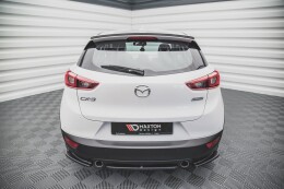 Mittlerer Cup Diffusor Heck Ansatz für Mazda CX-3  schwarz Hochglanz
