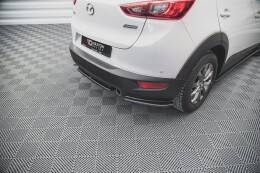 Heck Ansatz Flaps Diffusor für Mazda CX-3 schwarz Hochglanz